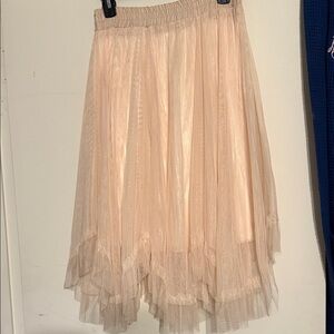 Elegant Cream Tulle Skirt